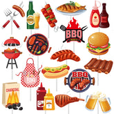 iPartyFun front packaging showing 36 BBQ cupcake toppers, adds instant party style
