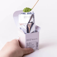IPPODO TEA CO. Hatsu Matcha powder close-up highlighting fine texture and vibrant green
