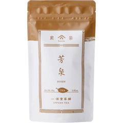 Ippodo Tea Co. Hosen sencha front packaging showing brand and bag for easy recognition