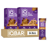 IQBAR Almond Butter Chip front box showing 24-count pack for convenient stocking
