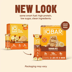 IQBAR close-up texture of Banana Nut bar highlighting whole ingredients