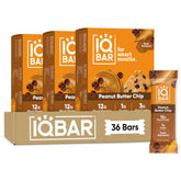 IQBAR peanut butter chip front packaging showing clean-label benefits