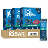 IQBAR Wild Blueberry front packaging showing certified clean-label benefits