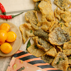 IRVINS chips held in hand to show size and portion control benefit