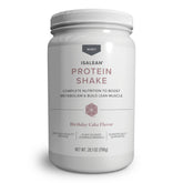 Isagenix IsaLean birthday cake front packaging showing tub and label for easy identification and nutrition benefits