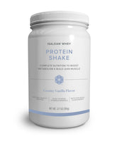 Isagenix IsaLean Creamy Vanilla tub front view showing packaging and branding benefits