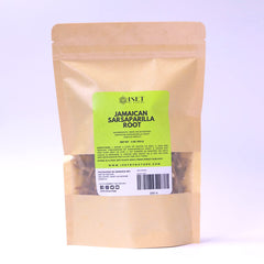 Iset By Nature front packaging of sarsaparilla root showing label and weight