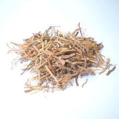 Iset By Nature close-up of cut sarsaparilla root pieces highlighting texture