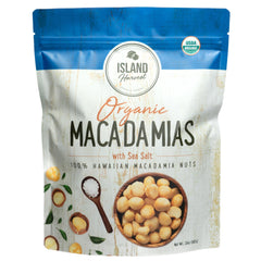 Island Harvest front packaging showing 20 oz bag and organic label benefit