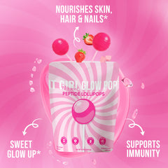 It Girl Vitamins lollipop texture close-up highlighting smooth cocoa butter