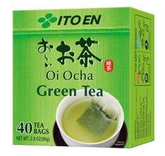 ITO EN front packaging showing 40-count box and fresh green tea benefits