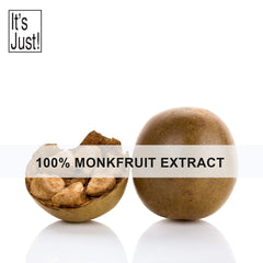 It's Just! powder close-up texture highlighting pure concentrated monkfruit