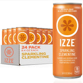 IZZE front can showing clementine branding and refreshing appeal