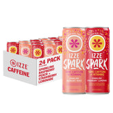 IZZE Spark front packaging showing variety pack and portability