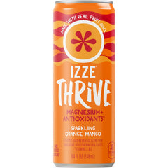 IZZE Thrive can held in hand to show slim 8.4 fl oz size and portability