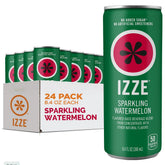 IZZE watermelon front packaging showing vibrant cans and bold logo for quick recognition