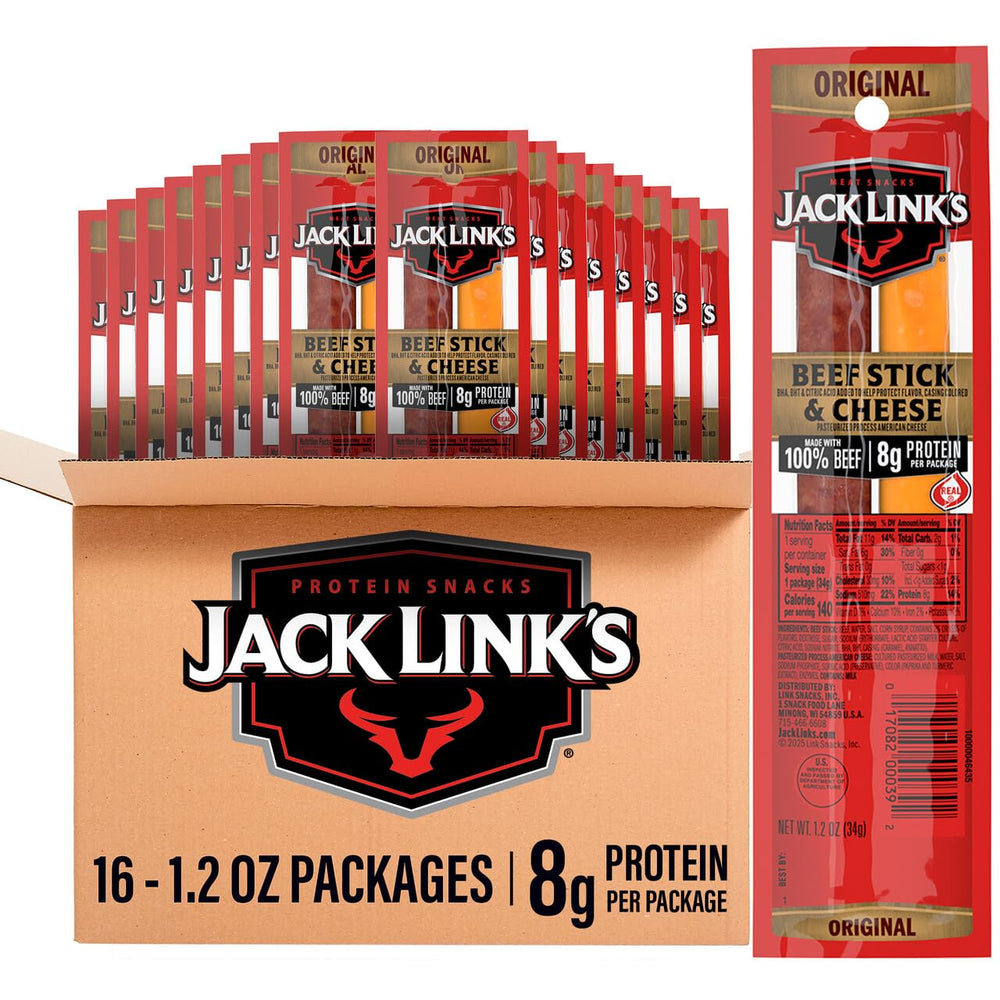 Jack Link's front packaging combo showing 16-pack benefit