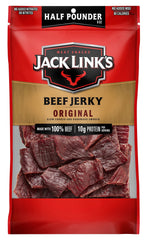 jack link's front packaging showing 8 oz bag and branding, convenient portion