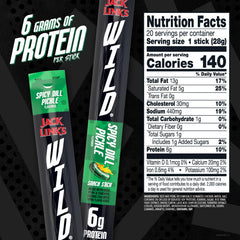 Jack Link's unwrapped single meat stick displaying texture and ready-to-eat convenience