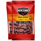 Jack Link's front packaging showing two 9 oz resealable bags and bold flavor
