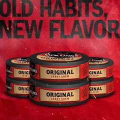 Jack Link's open tin with jerky exposed illustrating easy ready-to-eat serving