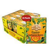 Jack's Organic chickpeas front packaging showing product and benefits