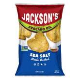 Jackson's front packaging showing sea salt flavor and bold branding for clear shelf appeal