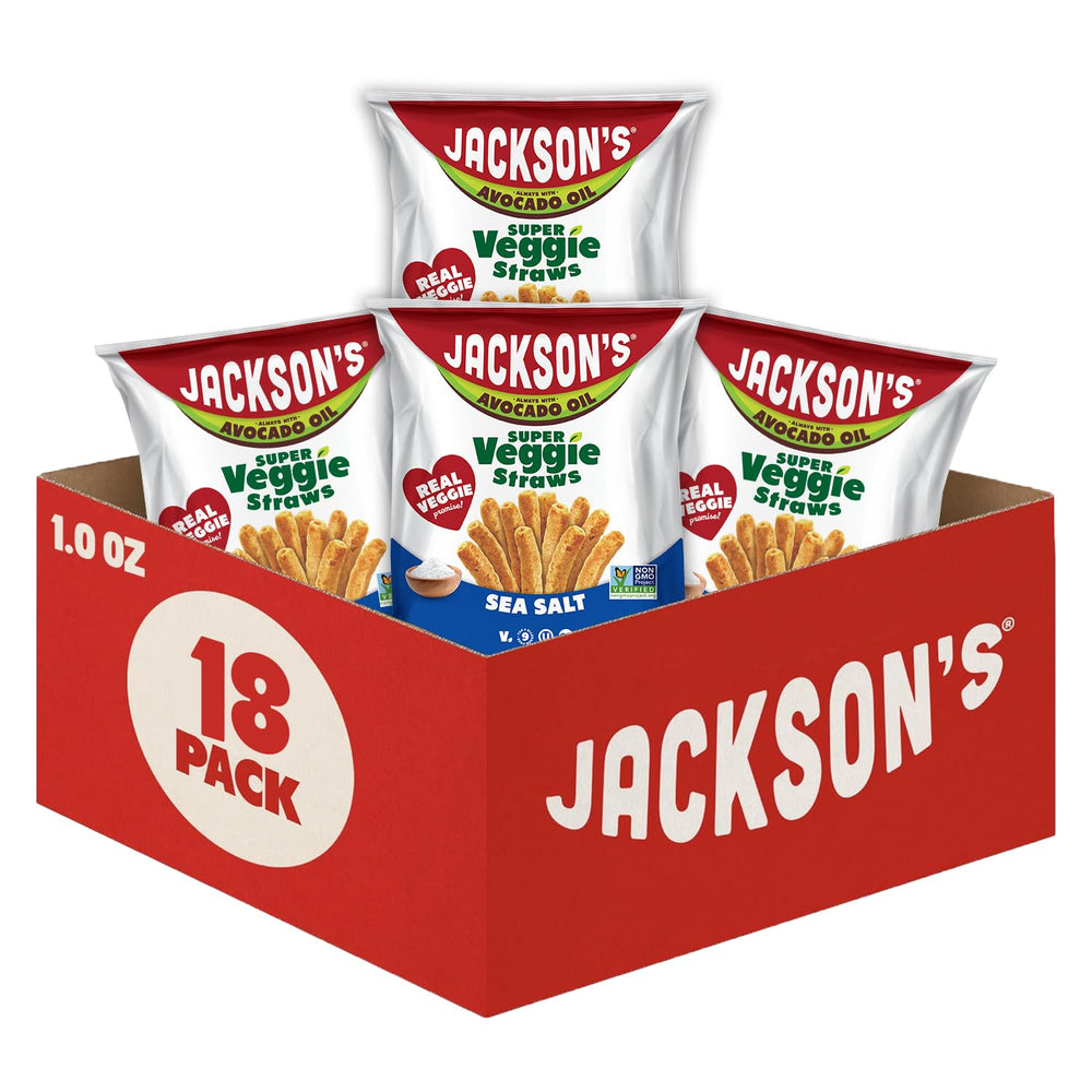 Jackson's front packaging showing Sea Salt flavor and pack count for easy identification