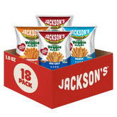Jackson's front packaging of the 18-count variety pack showing three flavors and benefits