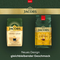 Jacobs Crema whole bean closeup highlighting texture and aroma preservation benefit