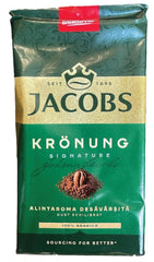 Jacobs Kronung close-up of ground coffee texture for rich aroma