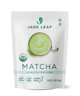 Jade Leaf front pouch showing organic label and bulk size benefits