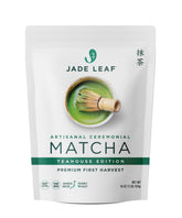 Jade Leaf Matcha front pouch showing resealable bulk package and value