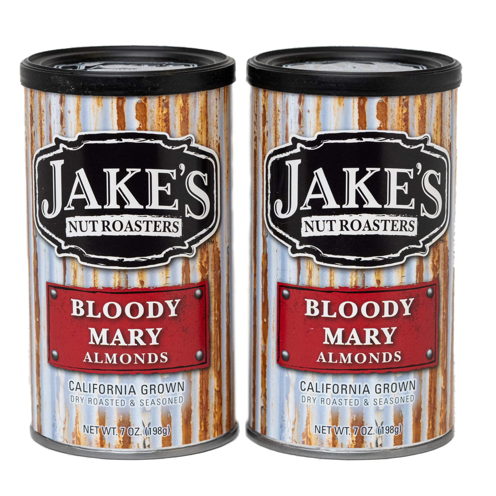 Jake's Nut Roasters front can showing branding and savory flavor benefits