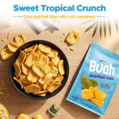 Jans open bag top view with chips spilling, illustrating grab-and-go portability and freshness