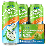 JANS soursop juice front packaging showing pure guanabana, bright tropical appeal