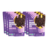 Jasberry front packaging showing six 7oz pouches and organic badge for convenience