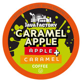 Java Factory front box showing caramel apple flavor and pack size benefit