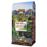 Java Planet front packaging showing Peruvian Half Caff and freshness benefit