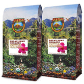 Java Planet front packaging showing 32oz bag and organic decaf benefits