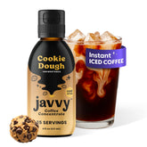 Javvy front bottle view showing cookie dough flavor and serving information