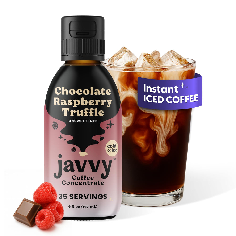 Javvy front packaging showing flavor and convenience benefit
