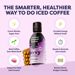 Javvy liquid texture close-up demonstrating smooth, easy-mix concentrate