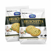 Jaybee's front packaging showing two resealable garlic and parsley bags, convenient snack