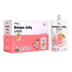 Jayone peach pouch front packaging showing brand and Peach flavor benefit convenience