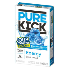 JEL SERT mixed Blue Raspberry in water bottle, shows refreshing drink on-the-go