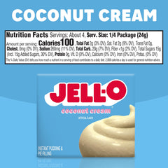 Jell-O coconut cream used as pie filling delivering reliable, sliceable results