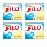 Jell-O front packaging showing lemon pudding mix and quick prep benefit