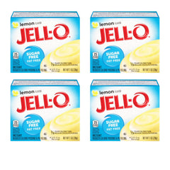 Jell-O front packaging showing lemon pudding mix and quick prep benefit