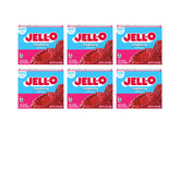 Jell-O front box showing raspberry sugar-free mix for quick serving